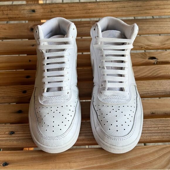 Nike Court Vision Mid ‘White Iridescent’ Women’s Sneakers - Size 8.5 - Picture 3 of 14